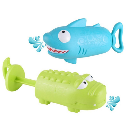 KIDNOAM 衾美 抽拉喷水儿童洗澡玩具 鳄鱼+鲨鱼