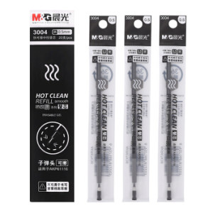 M&G 晨光 3004 热可擦中性笔芯 0.5mm 黑色 20支/盒 *3件 +凑单品