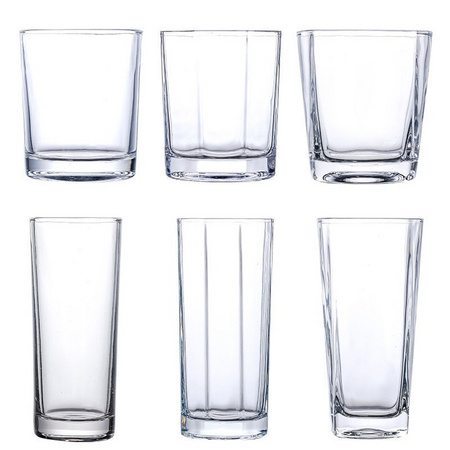 移动专享：莱杉 玻璃杯子套装 矮四角杯 6只