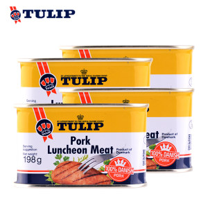 丹麦皇家认证 Tulip郁金香 午餐肉 198g*4罐 79.8元包邮
