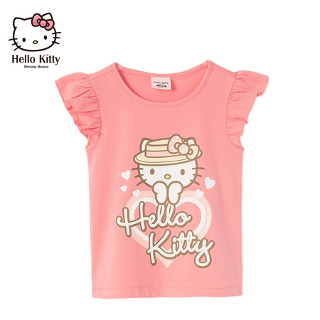 百亿补贴：Hello Kitty 凯蒂猫 女童洋气短袖上衣