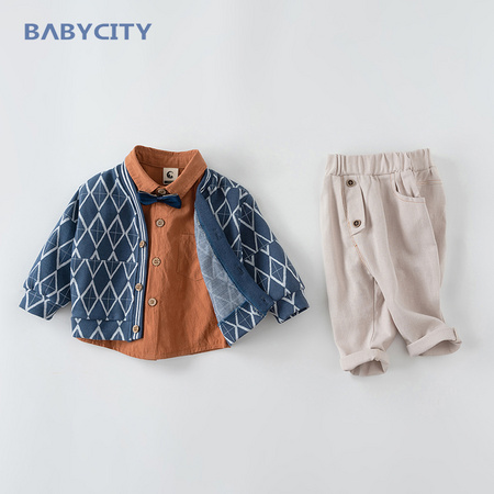 BABAYCITY 贝贝城 男童周岁礼服 三件套