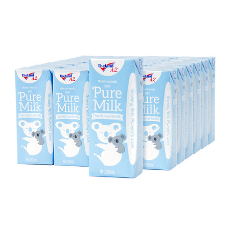 88VIP：纽仕兰 A2β-酪蛋白全脂纯牛奶 200ml*24盒 *2件