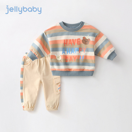 百亿补贴：jellybaby 杰里贝比 男童卫衣裤子两件套