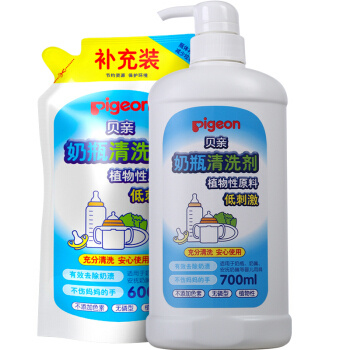 PIGEON 贝亲 奶瓶 PL156 清洗剂补充套装 700ml+600ml *2件