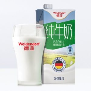 天猫超市 德亚 德国进口 脱脂牛奶 1L*12盒 86.92元狂欢价