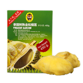 京觅 冷冻金枕头榴莲肉 450g *4件