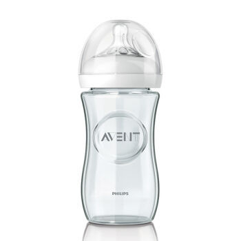 AVENT 新安怡 宽口径自然原玻璃奶瓶 240ml+飞利浦新安怡宽口径奶瓶120ml SCF671+五羊婴儿金盏花洗发沐浴露1000ml*2 +凑单品