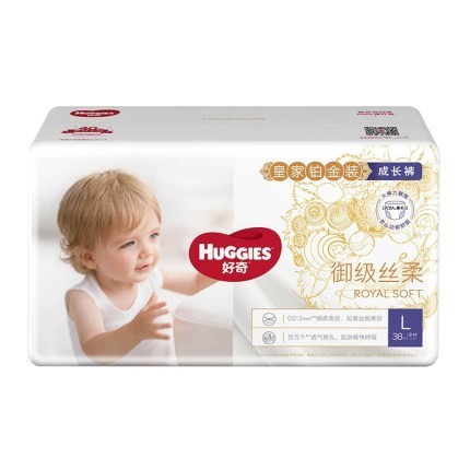 HUGGIES 好奇 皇家铂金装 麒麟裤拉拉裤 L38片 *4件