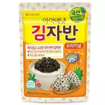 有券的上：艾唯倪 宝宝零食拌饭海苔 原味 25g *3件