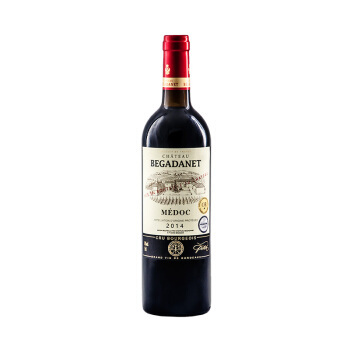 京东PLUS会员：CHATEAU BEGADANET 帕盾 梅多克AOC干红葡萄酒 2014年 750ml