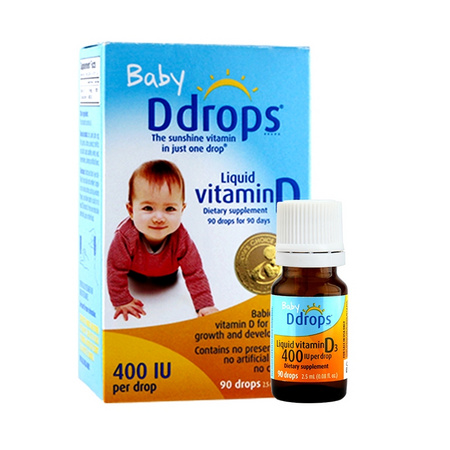 88VIP：Baby Ddrops 婴儿复合维生素D3滴剂 400IU 90滴*2瓶