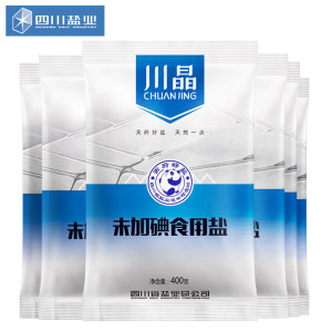 川晶 未加碘食用盐 400g*6袋