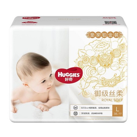 88VIP：HUGGIES 好奇 皇家铂金装 麒麟裤纸尿裤 L38片 *4件