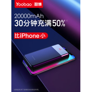 羽博 10W快充便携式移动电源 20000mAh