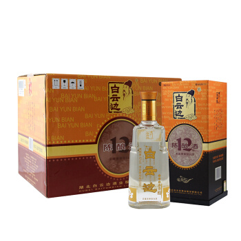 白云边 十二年陈酿 浓酱兼香型白酒 42度 500ml*6瓶