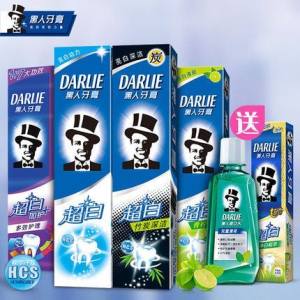 黑人 牙膏超白家庭实惠装含氟140g*4 34.9元包邮