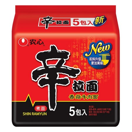 农心 韩国辛拉面 5连包