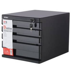 有券的上： M&G 晨光 ADM95297 四层带锁文件柜 黑色 *2件 +凑单品