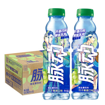 88VIP：脉动 竹子青提口味维生素饮料 500ML*15瓶 *4件