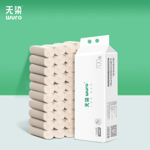 小米众筹爆款 无染 食品级 竹纤维抑菌卷纸 4层加厚*48卷