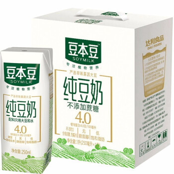 88VIP：豆本豆 纯豆奶 250ml*12盒 *4件