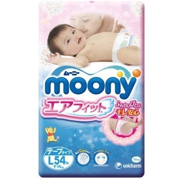 88VIP：moony 尤妮佳 婴儿纸尿裤 L 54片 *3件