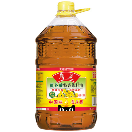 88VIP：鲁花 压榨特香 低芥酸菜籽油 6.38L+欧丽薇兰特级初榨橄榄油红标1L