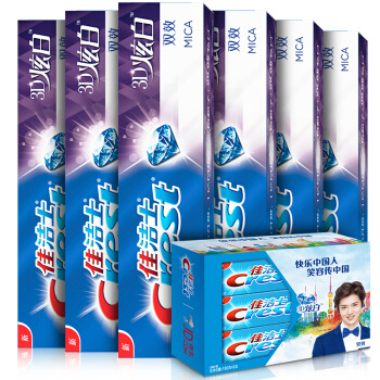 Crest 佳洁士 3D炫白 双效牙膏 180g 六支装 *2件
