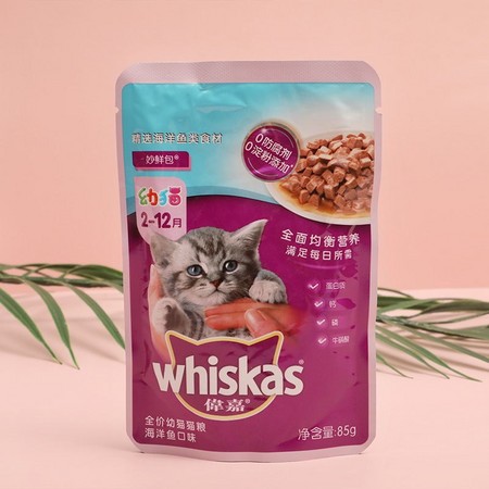 whiskas 伟嘉 幼猫猫粮 12包