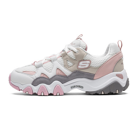 Skechers 斯凯奇 99999693 男女同款怪兽甜心撞色小白鞋