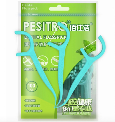 pesitro 薄荷味家庭装牙线 300支 送随身盒