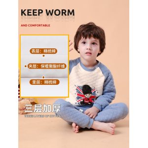 Classic Teddy 精典泰迪 儿童加厚夹棉保暖内衣套装