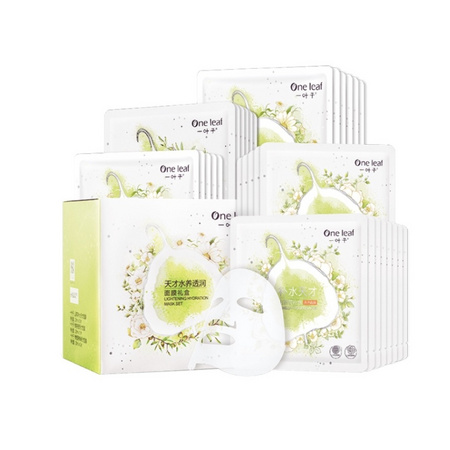 one leaf 一叶子 天才水养透润面膜套装 30片 （雏菊亮颜 10片+山茶花补水 10片+橄榄芽弹滑 10片）