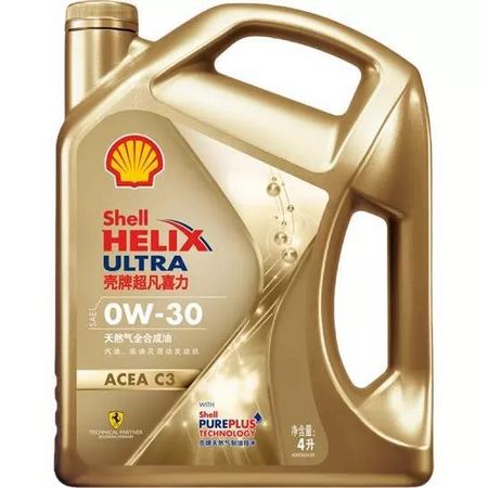 京东PLUS会员：途虎养车 汽车大保养套餐 Shell 壳牌 新高效动力 天然气全合成 0W-30 C3 4L+三滤+工时