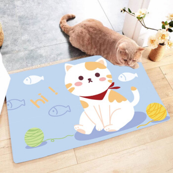 移动专享：可爱卡通地垫 可爱小猫 40*60cm*2件