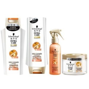 Schwarzkopf 施华蔻 羊绒脂滋养修护洗发露套装 （洗发露 400ml+护发素 400ml+发膜 150ml+营养水 150ml）
