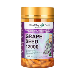 澳洲进口 Healthy Care 葡萄籽提取物胶囊 180粒 美白淡斑抗衰老