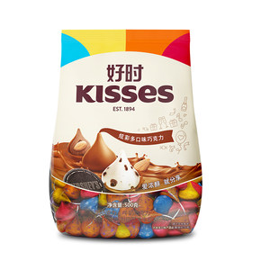 天猫超市 好时KISSES 炫彩多口味巧克力 500g/袋 约105颗