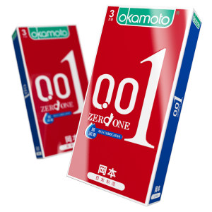 日本进口 冈本旗下最薄 001安全套 3片+003润滑液6ml