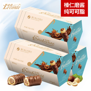 金帝 珍爱榛仁夹心巧克力棒 156g*3盒 纯可可脂