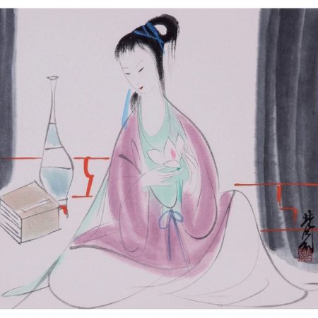 朵云轩木版水印 林风眠 赏花 中国画装饰画收藏馈赠