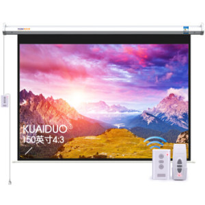 有券的上： KUAIDUOXIAOWU 快朵小屋 白塑电动遥控幕（150英寸；4:3）