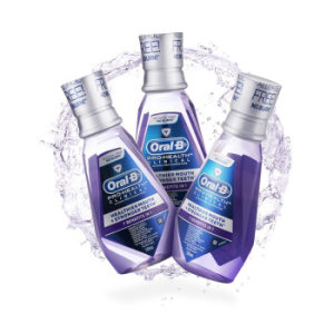 Oral-B 欧乐-B 牙龈专护漱口水 500ml*3瓶（赠牙膏40g*1） *2件