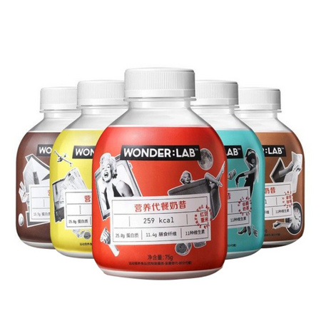 Wonderlab 小胖瓶代餐奶昔 75g*6瓶 *5件 439元包邮