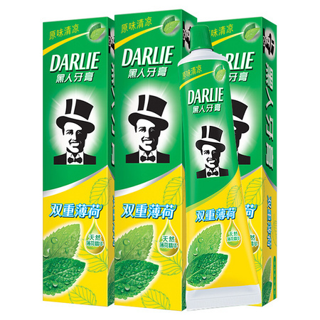 聚划算百亿补贴：DARLIE 黑人 双重薄荷牙膏 120g+90g*2支
