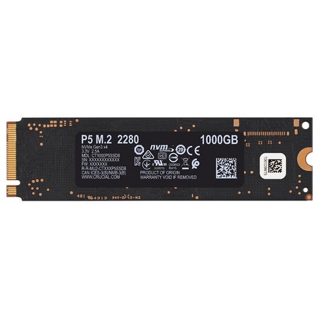 crucial 英睿达 P5系列 M.2 NVMe 固态硬盘 1TB