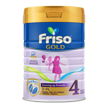 京东PLUS会员：Friso 美素佳儿 金装 成长配方奶粉 4段 900g/罐 新加坡版