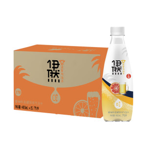 伊利 伊然乳矿气泡水 蜜柚科若娜480ml*15瓶