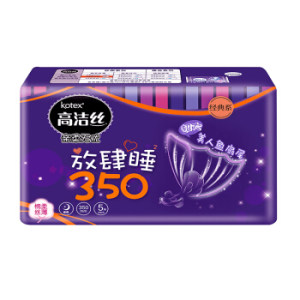 kotex 高洁丝 棉柔丝薄系列 夜用卫生巾 350mm 5片 *2件